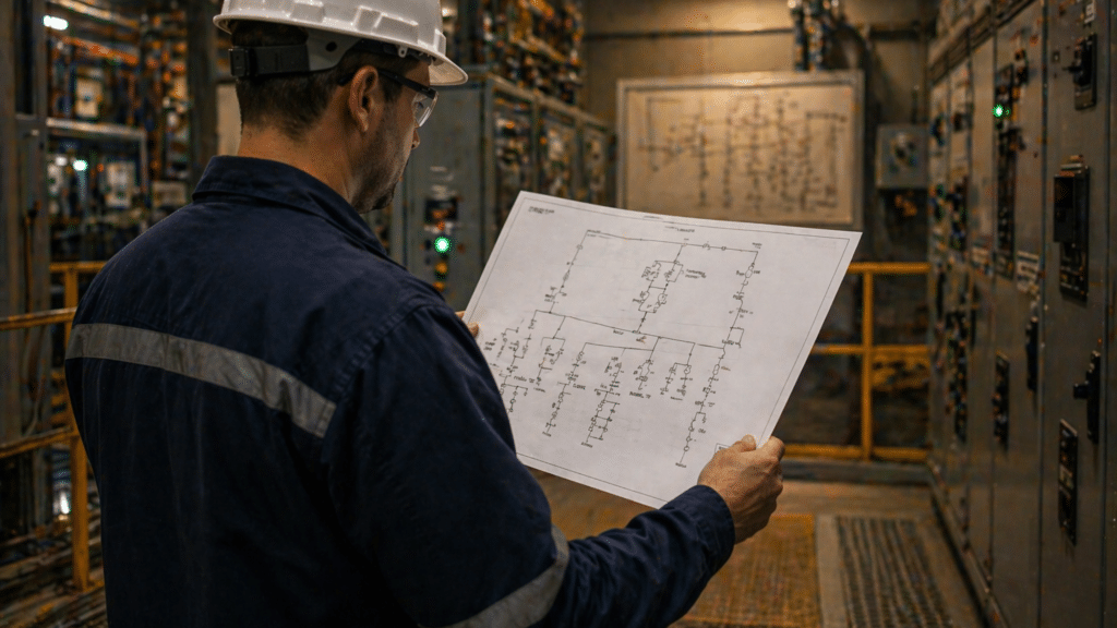 single line diagram electrical facility