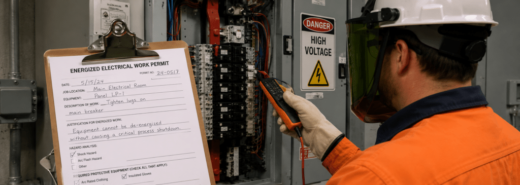 energized electrical work permit