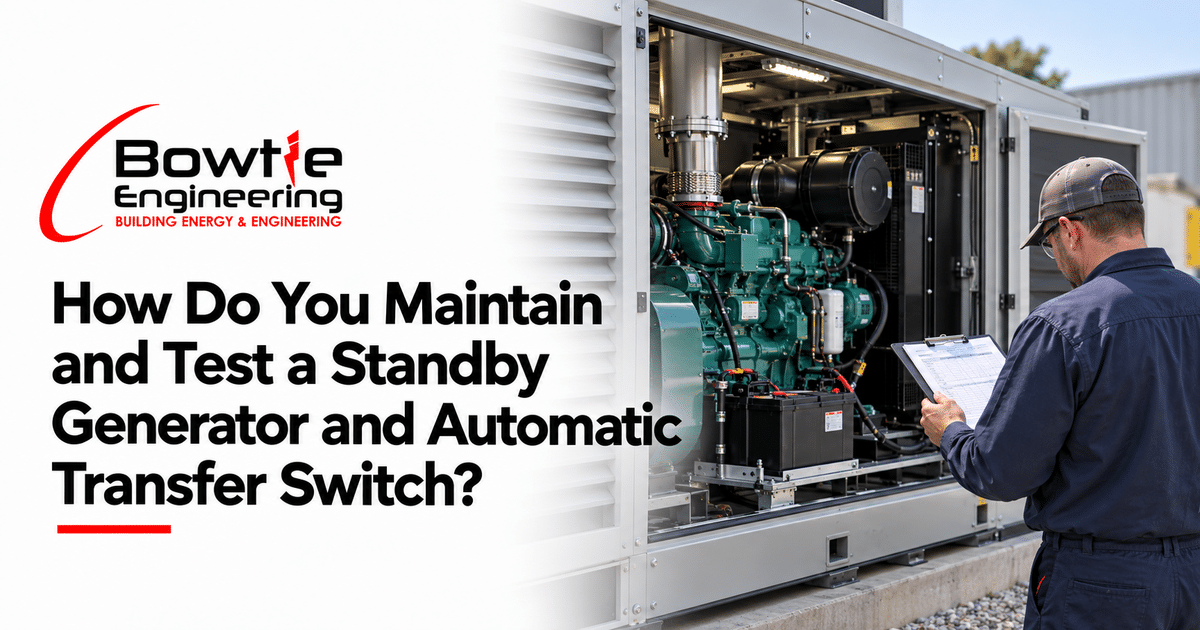 Bowtie Engineering: How Do You Maintain and Test a Standby Generator and Automatic Transfer Switch?