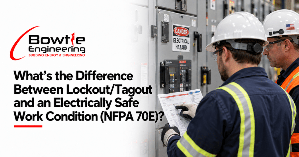 Bowtie Engineering: What’s the Difference Between Lockout/Tagout and an Electrically Safe Work Condition (NFPA 70E)?